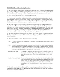 TOP 5 POKER - Rules & Dealing Procedures