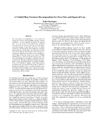 A Unified Bias-Variance Decomposition for Zero-One And