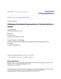 Challenging Essentialized Representations of Romani Identities in Canada