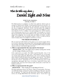 Daniel Eight and Nine! 1