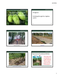 Hop Fertigation and Nutrient Management