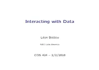 Interacting with Data