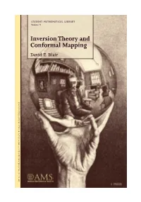Inversion Theory and Conformal Mapping David E