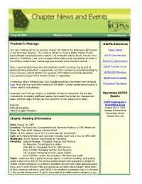 President's Message Chapter Meeting Information GSCPA Resources