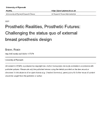 Prosthetic Realities, Prosthetic Futures: Challenging the Status Quo of External Breast Prosthesis Design