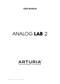 User Manual Analog Lab 2