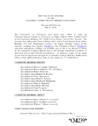 Assembly Committee Minutes
