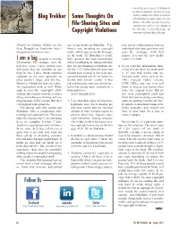 Blog Trekker Some Thoughts on File-Sharing Sites and Copyright