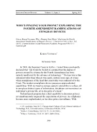 Exploring the Fourth Amendment Ramifications of Stingray Devices