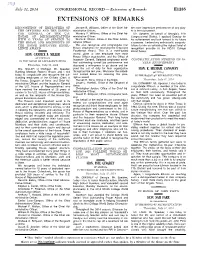 Extensions of Remarks E1285 EXTENSIONS of REMARKS