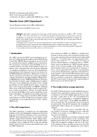 Results from Lhcf Experiment