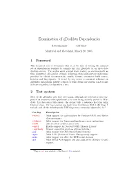 Examination of Gdesklets Dependencies