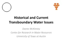 Mckinney Historical and Current Transboundary Water Issues LS