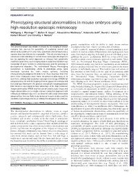 Phenotyping Structural Abnormalities in Mouse Embryos Using High-Resolution Episcopic Microscopy Wolfgang J