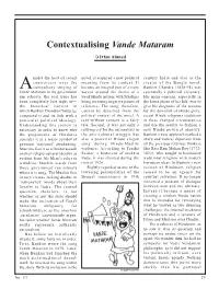6. Contextualising Vande Mataram