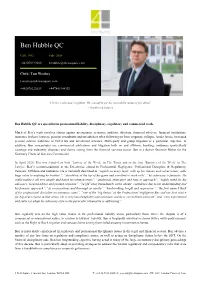 Ben Hubble QC