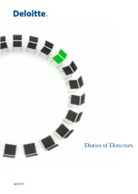 Duties of Directors