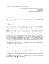 Expanders and Applications