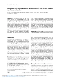 Extirpation and Reintroduction of the Corsican Red Deer Cervus Elaphus Corsicanus in Corsica