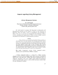 Library Management Systems