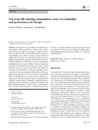 Non-Lead Rifle Hunting Ammunition: Issues of Availability and Performance in Europe