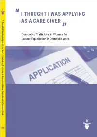 Trafficking in Women for Labour Exploitation in Domestic Work COORDINATED by University of Nicosia, EDEX