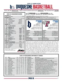 1 2020-21 Game Notes