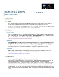 ARC Code S Science Highlights, 03.26.2021