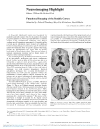 Functional Imaging of the Double Cortex Submitted By: Richard Wennberg, Mary-Pat Mcandrews, David Mikulis