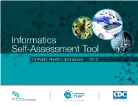 Informatics Self-Assessment Tool for Public Health Laboratories 2013 Suggested Citation