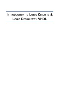 Introduction to Logic Circuits & Logic Design With