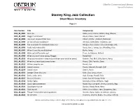 King Sheet Music Inventory