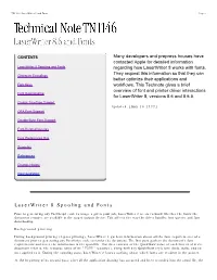 Laserwriter 8 Spooling and Fonts Regarding How Laserwriter 8 Works with Fonts