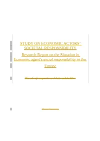 Study on Economic Actors' Societal Responsibility
