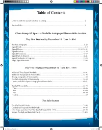 Table of Contents