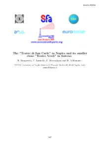 The Â Teatro Di San Carloâ in Naples and Its Smaller