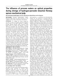 The Influence of Process Conditions During Pulp Storage on The