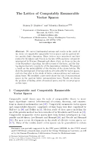 The Lattice of Computably Enumerable Vector Spaces