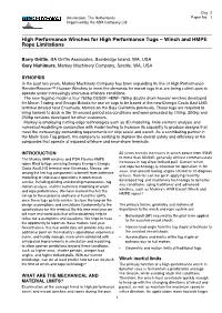 Winch and HMPE Rope Limitations