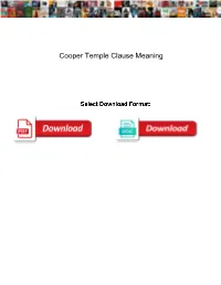 Cooper Temple Clause Meaning Grabbing