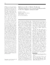 Differences in Diet of Atlantic Bluefin Tuna