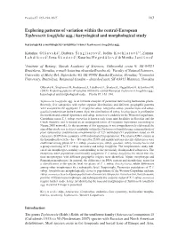 Exploring Patterns of Variation Within the Central-European Tephroseris Longifolia Agg.: Karyological and Morphological Study