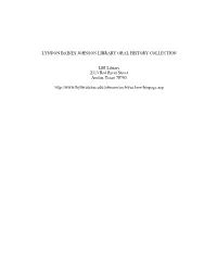 George Reedy Interview I