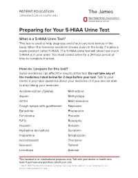 Preparing for Your 5-HIAA Urine Test