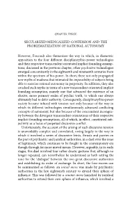 Secularized/Medicalized Confession and the Problematization of Rational Autonomy