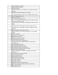 1 Acharya Nagarjuna University 2 Adikavi Nannaya University 3