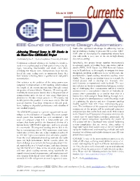 Adressing Thermal Issues in 3D Stacks in the Nano-Tera CMOSAIC Project