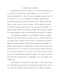 Catullus, Memmius, and Bithynia