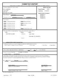 Committee's Report