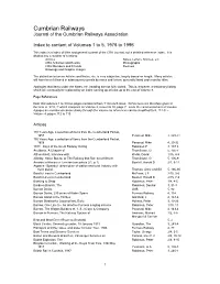 Cumbrian Railways Association